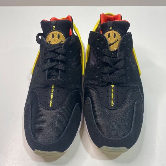Nike Air Huarache Run Go The Extra Smile Black Yellow Women's Size 6 - Picture 3 of 8